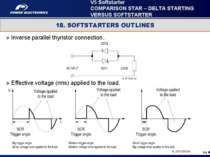 V 5 Softstarter COMPARISON STAR – DELTA STARTING VERSUS SOFTSTARTER 18. SOFTSTARTERS OUTLINES »