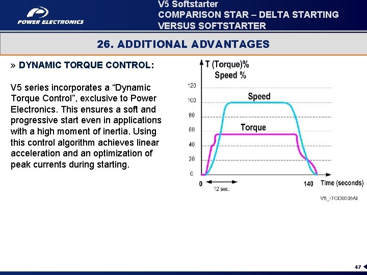 V 5 Softstarter COMPARISON STAR – DELTA STARTING VERSUS SOFTSTARTER 26. ADDITIONAL ADVANTAGES »