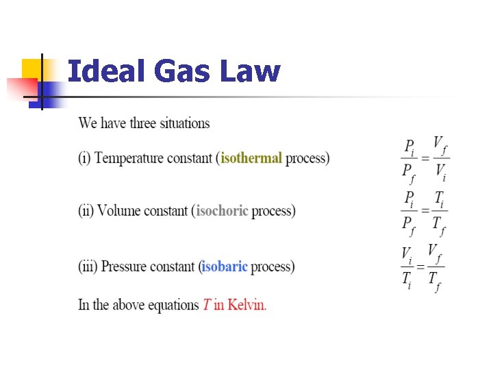 Ideal Gas Law 