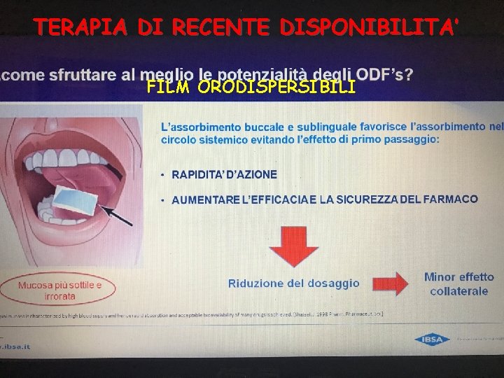 TERAPIA DI RECENTE DISPONIBILITA’ FILM ORODISPERSIBILI 