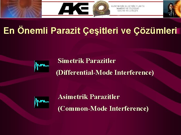 En Önemli Parazit Çeşitleri ve Çözümleri Simetrik Parazitler (Differential-Mode Interference) Asimetrik Parazitler (Common-Mode Interference)