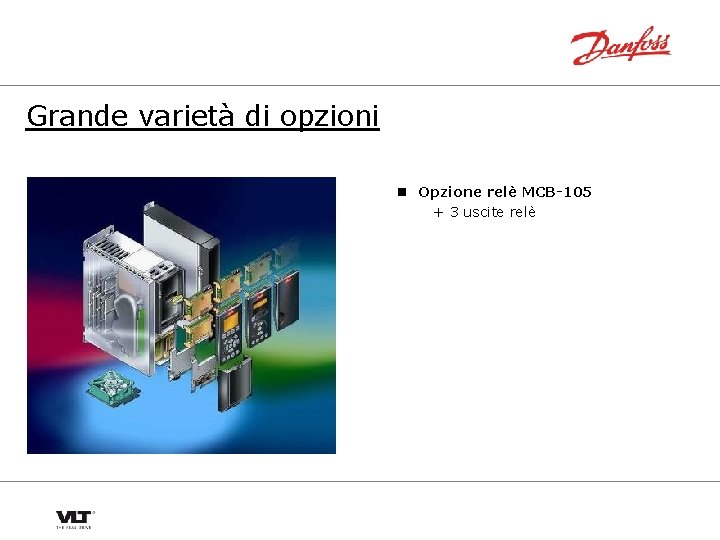 Grande varietà di opzioni n Opzione relè MCB-105 + 3 uscite relè 