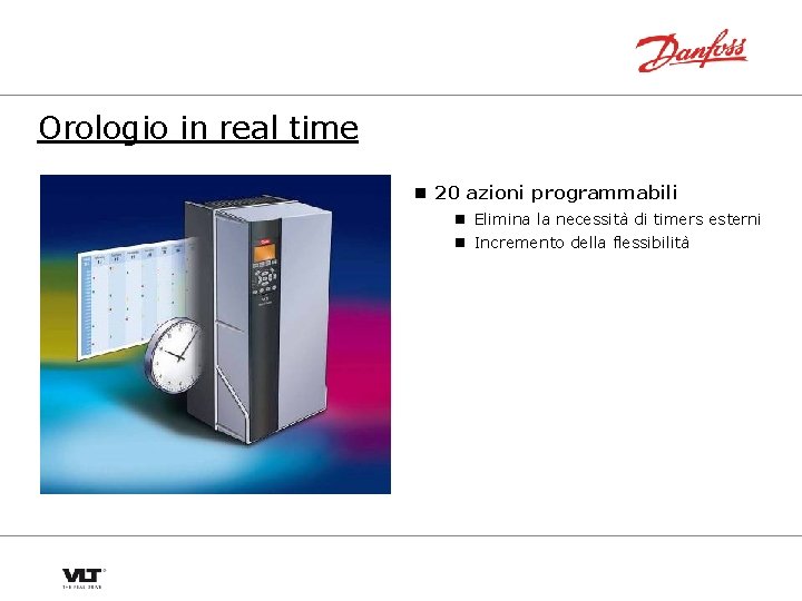 Orologio in real time n 20 azioni programmabili n Elimina la necessità di timers