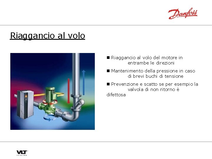 Riaggancio al volo n Riaggancio al volo del motore in entrambe le direzioni n