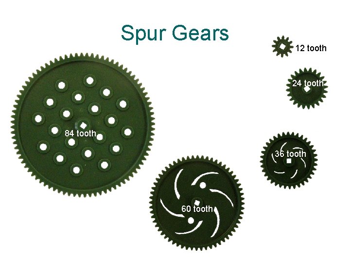 Spur Gears 12 tooth 24 tooth 84 tooth 36 tooth 60 tooth 