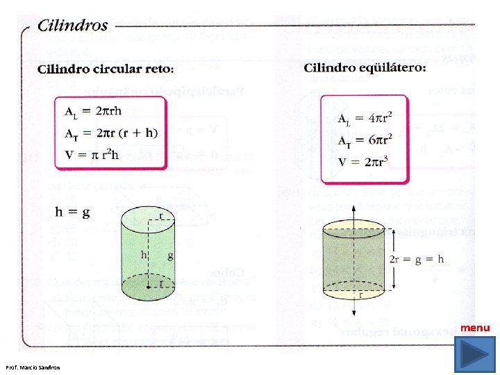 menu Prof. Marcio Sandron 