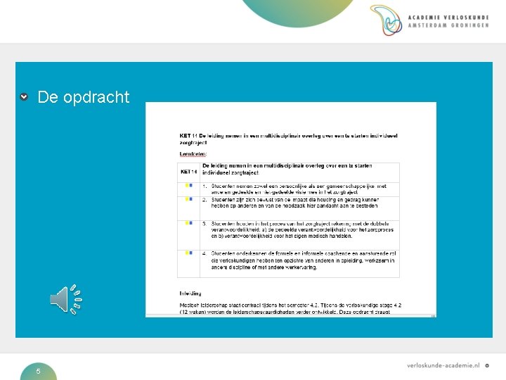 De opdracht 5 