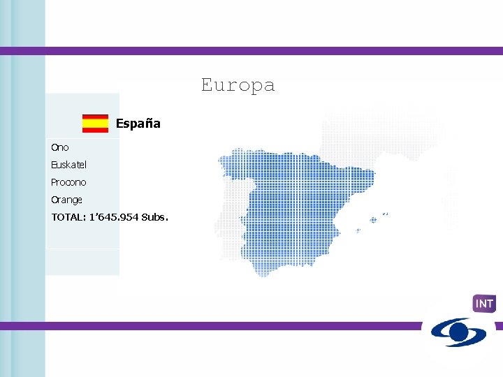 Europa España Ono Euskatel Procono Orange TOTAL: 1’ 645. 954 Subs. CARACOL CINE CONTAINE