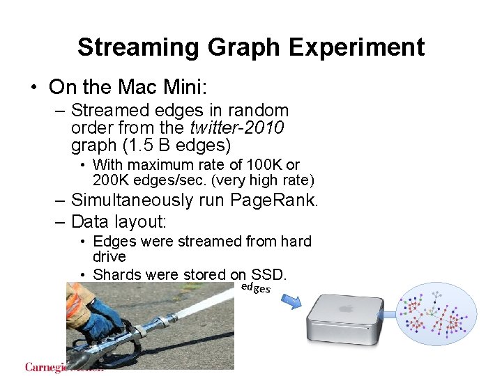 Streaming Graph Experiment • On the Mac Mini: – Streamed edges in random order Streaming Graph Experiment • On the Mac Mini: – Streamed edges in random order