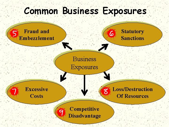 Common Business Exposures Fraud and Embezzlement Statutory Sanctions Business Exposures Excessive Costs Loss/Destruction Of