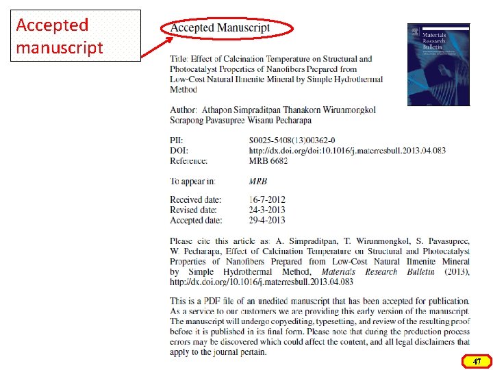 Accepted manuscript 47 