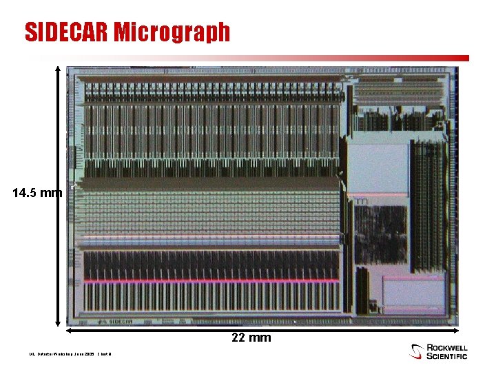 SIDECAR Micrograph 14. 5 mm 22 mm ML, Detector Workshop, June 2005 Chart 8