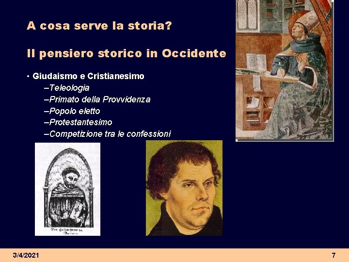 A cosa serve la storia? Il pensiero storico in Occidente • Giudaismo e Cristianesimo