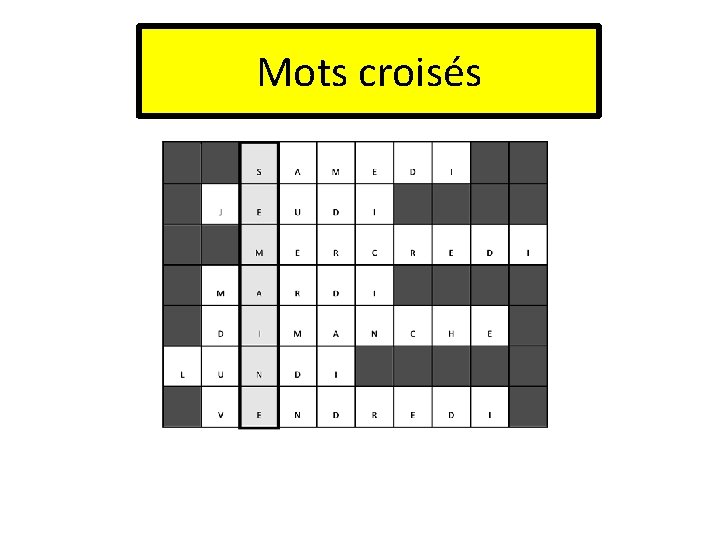 Mots croisés 