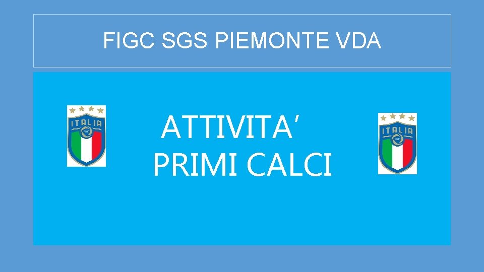 FIGC SGS PIEMONTE VDA ATTIVITA’ PRIMI CALCI FIGC SGS PIEMONTE VDA ATTIVITA’ PRIMI CALCI