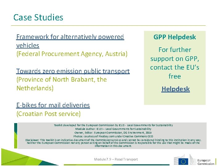 Case Studies Framework for alternatively powered vehicles (Federal Procurement Agency, Austria) Towards zero emission