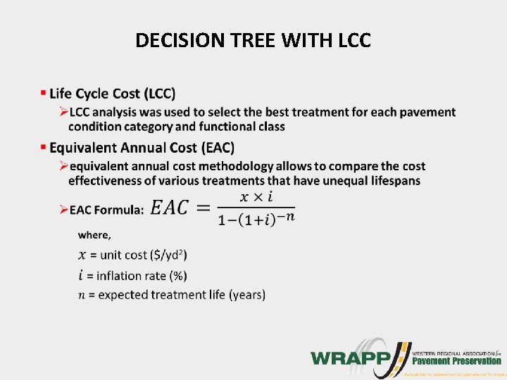 DECISION TREE WITH LCC • 