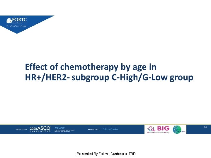 Effect of chemotherapy by age in HR+/HER 2 - subgroup C-High/G-Low group Presented By