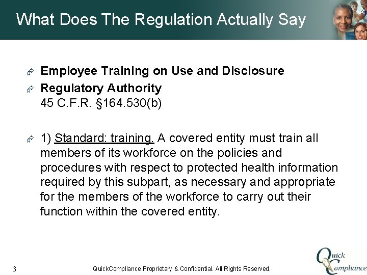 What Does The Regulation Actually Say Æ Æ Æ 3 Employee Training on Use