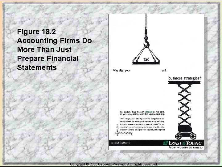 Figure 18. 2 Accounting Firms Do More Than Just Prepare Financial Statements Copyright ©