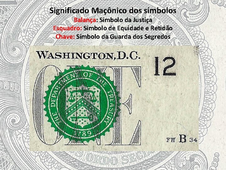 Significado Maçônico dos símbolos Balança: Símbolo da Justiça Esquadro: Símbolo de Equidade e Retidão