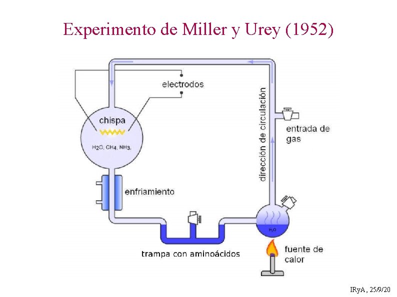 Experimento de Miller y Urey (1952) IRy. A, 25/9/20 