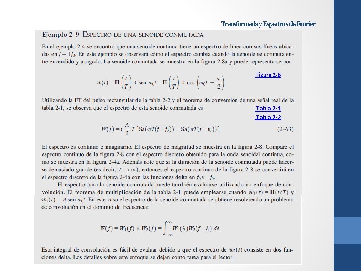 Transformada y Espectros de Fourier Figura 2 -8 Tabla 2 -1 Tabla 2 -2