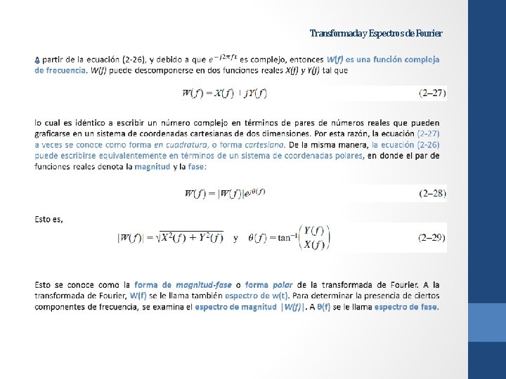 Transformada y Espectros de Fourier • 