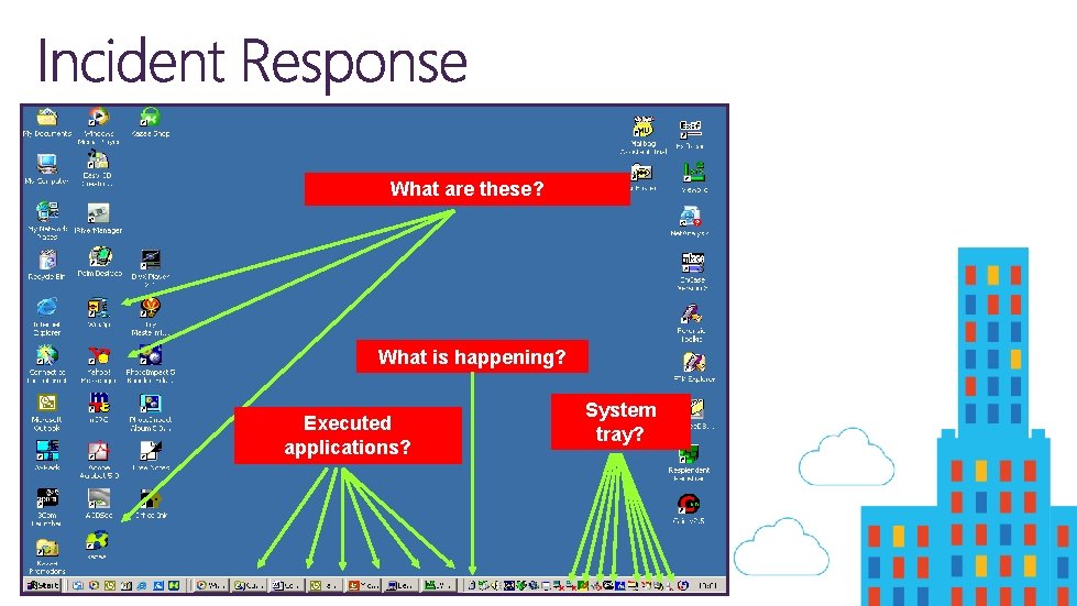What are these? What is happening? Executed applications? System tray? What are these? What is happening? Executed applications? System tray?