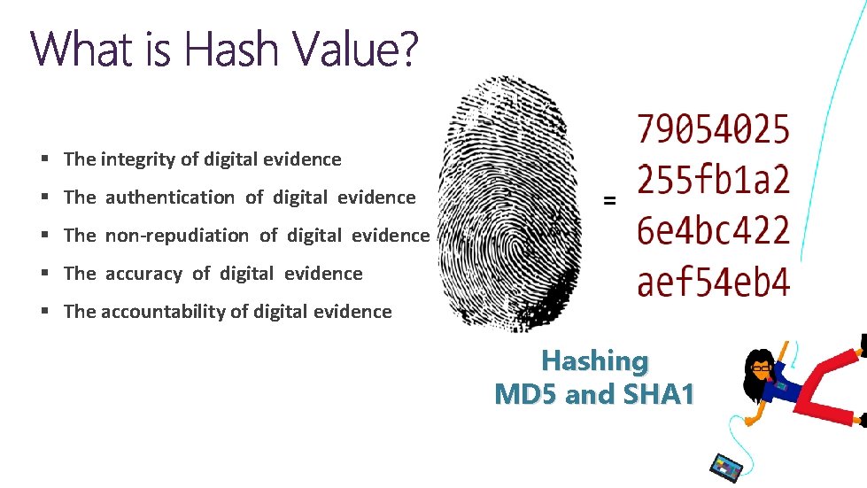 § The integrity of digital evidence § The authentication of digital evidence § The § The integrity of digital evidence § The authentication of digital evidence § The