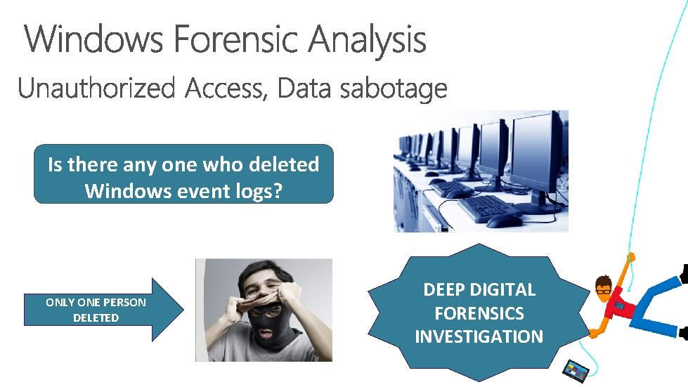 Is there any one who deleted Windows event logs? ONLY ONE PERSON DELETED DEEP Is there any one who deleted Windows event logs? ONLY ONE PERSON DELETED DEEP
