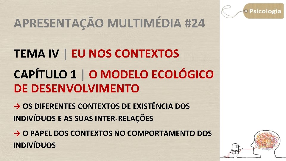 APRESENTAÇÃO MULTIMÉDIA #24 TEMA IV | EU NOS CONTEXTOS CAPÍTULO 1 | O MODELO APRESENTAÇÃO MULTIMÉDIA #24 TEMA IV | EU NOS CONTEXTOS CAPÍTULO 1 | O MODELO