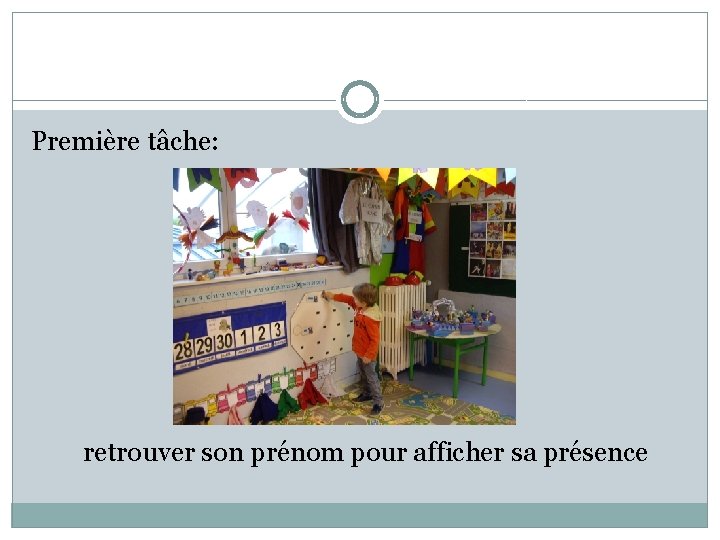 Première tâche: retrouver son prénom pour afficher sa présence 