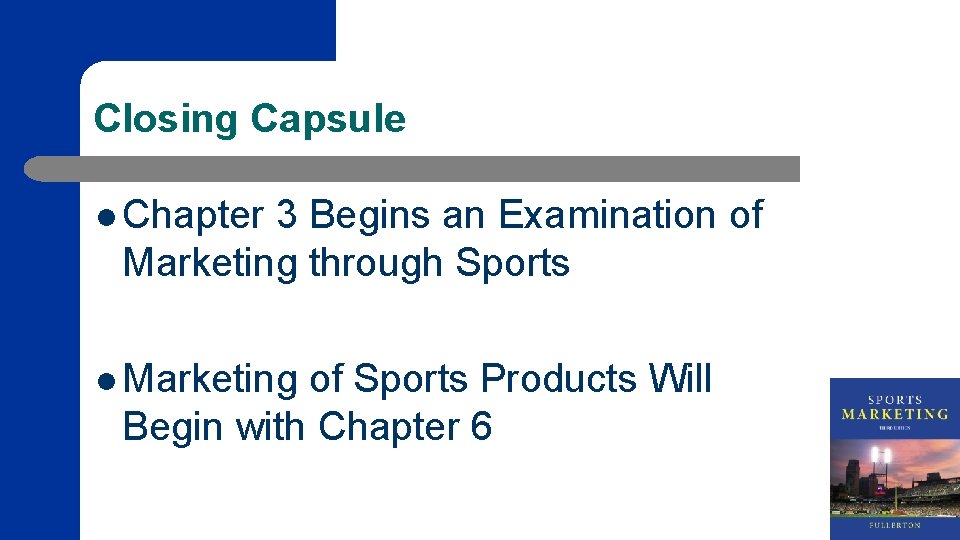 The Four Domains of Sports Marketing Chapter 2