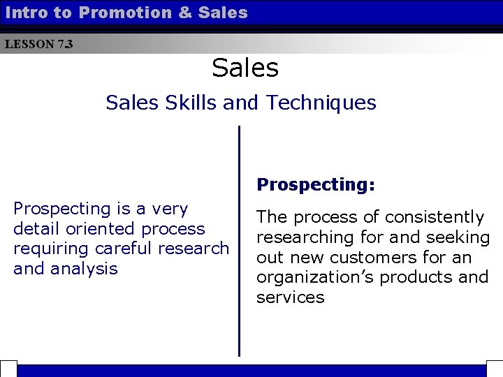 Lesson 7 3 Sales Strategies Skills Techniques Intro