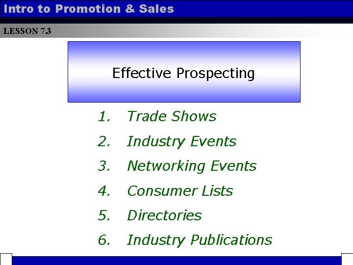 Lesson 7 3 Sales Strategies Skills Techniques Intro