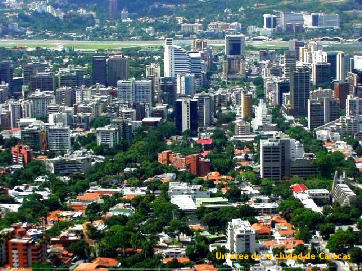 Un área de la ciudad de Caracas 