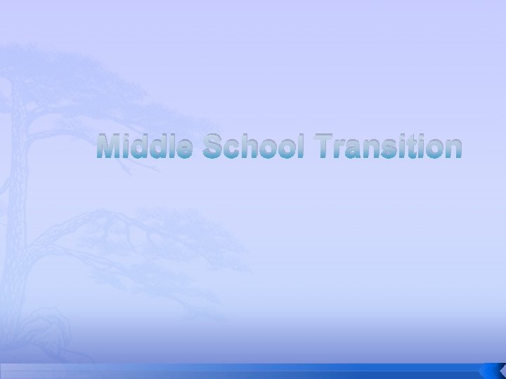 Middle School Transition 