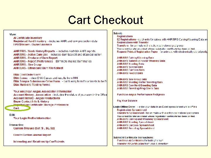 Cart Checkout 