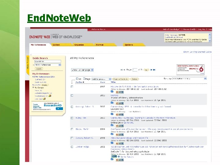 End. Note. Web 