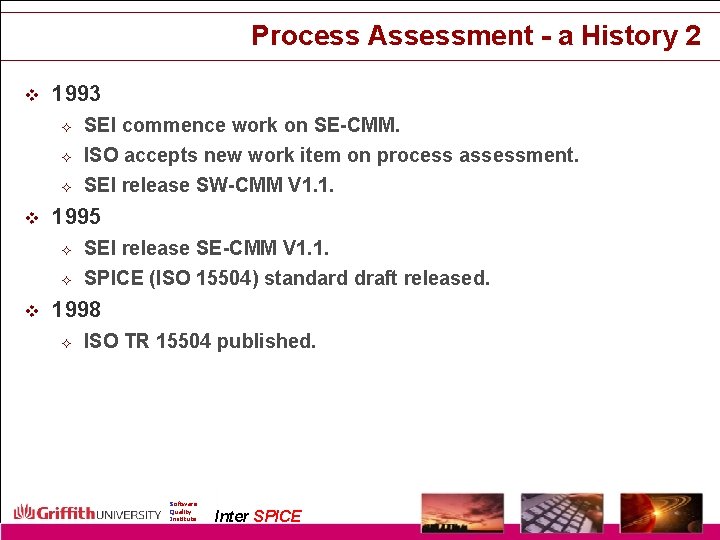 Process Assessment - a History 2 v 1993 ² ² ² v 1995 ²