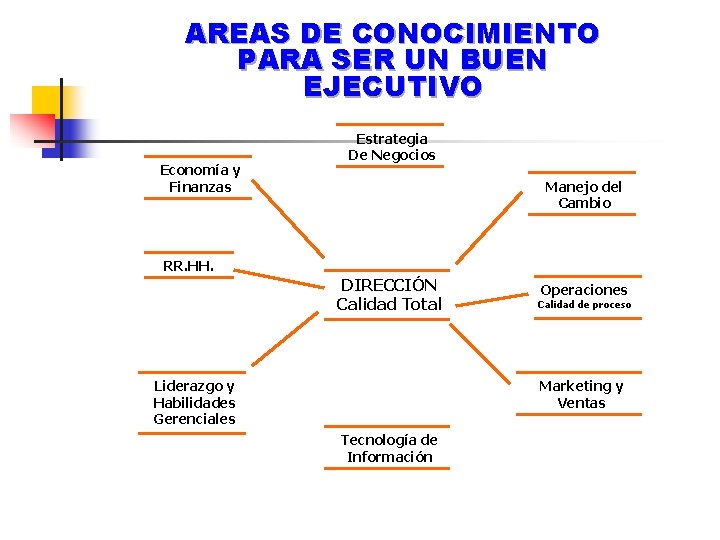 AREAS DE CONOCIMIENTO PARA SER UN BUEN EJECUTIVO Economía y Finanzas Estrategia De Negocios