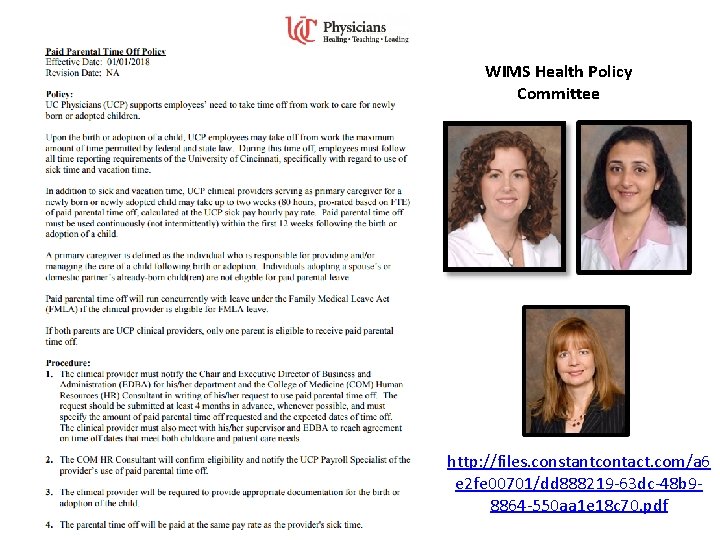 WIMS Health Policy Committee http: //files. constantcontact. com/a 6 e 2 fe 00701/dd 888219