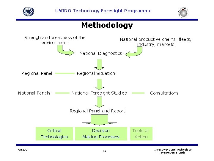 UNIDO Technology Foresight Programme Methodology Strengh and weakness of the environment National productive chains: UNIDO Technology Foresight Programme Methodology Strengh and weakness of the environment National productive chains: