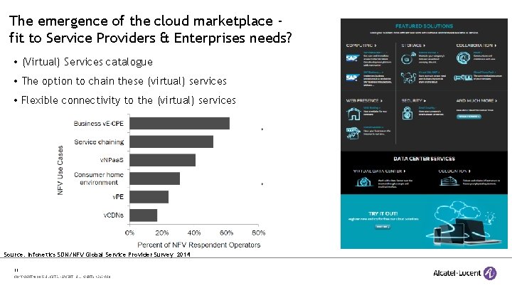 The emergence of the cloud marketplace fit to Service Providers & Enterprises needs? •