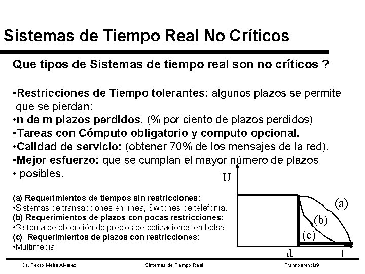 Sistemas de Tiempo Real No Críticos Que tipos de Sistemas de tiempo real son