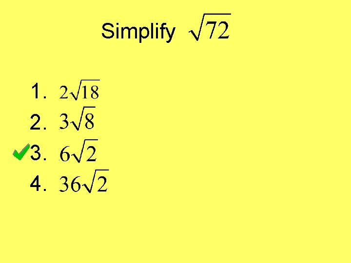 Simplify 1. 2. 3. 4. . . 