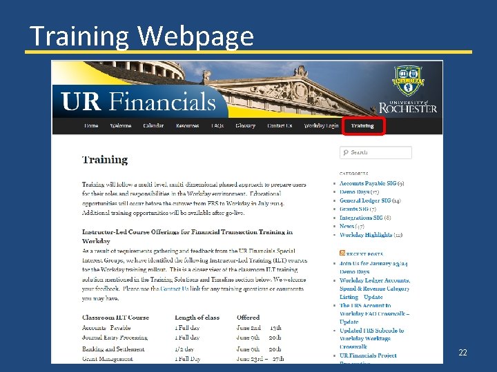 Training Webpage 22 Training Webpage 22