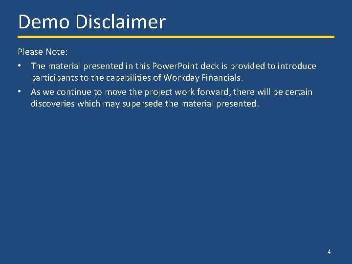 Demo Disclaimer Please Note: • The material presented in this Power. Point deck is Demo Disclaimer Please Note: • The material presented in this Power. Point deck is