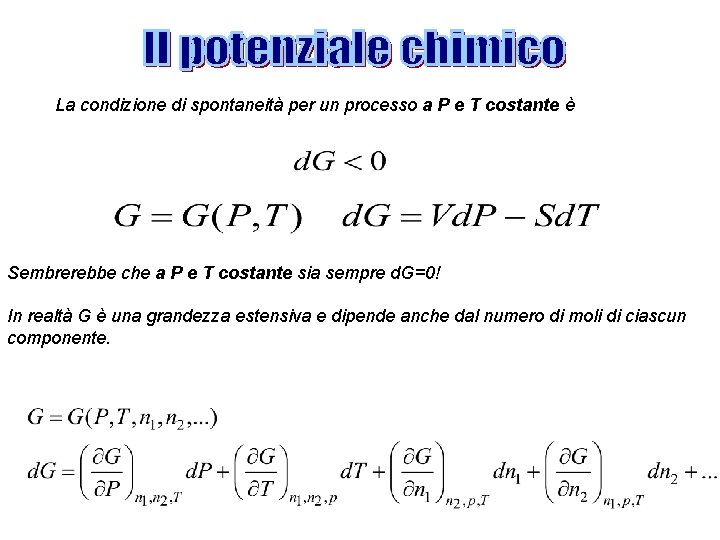 La condizione di spontaneità per un processo a P e T costante è Sembrerebbe